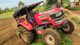 Mahindra Arjun novo 605 di tractor goes to rotavator performance in solam farmland [upl. by Arytal]