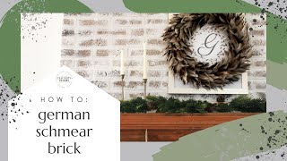 How to German Schmear Brick Mortar Wash Fireplace Makeover [upl. by Ettevi610]