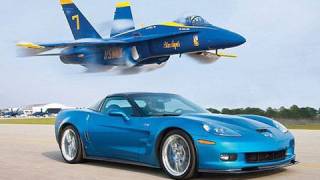 ZR1 Vette vs Jet  Chevrolet Corvette ZR1 Races A US Navy Fighter Jet [upl. by Leavy308]