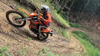 KTM 690 ENDURO R 2023  OFFROAD First Ride Ever to the Top of the Mountain 1050m [upl. by Dilahk999]