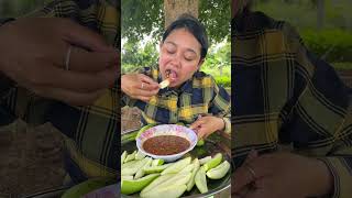 Eating sour mango with spicy prohok mukbang epiceating tropicalfruit epiceats food epicbites [upl. by Anjali]