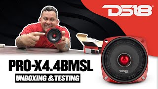 DS18 PROX44BMSL PROX  Unboxing  Testing  4quot Shallow MidRange Loudspeaker [upl. by Harpp]