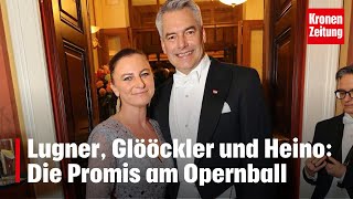 Lugner Glööckler und Heino Die Promis am Opernball  kronetv NEWS [upl. by Eelnayr]