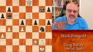 5 Minutes with GM Ben Finegold Finegold vs Bailey 1989 MI Open [upl. by Winston]