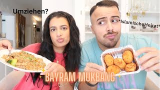 BAYRAM MUKBANG  UNSERE ISLAMISCHE HOCHZEIT STEHT FEST  Sara amp Dolunay [upl. by Huttan]