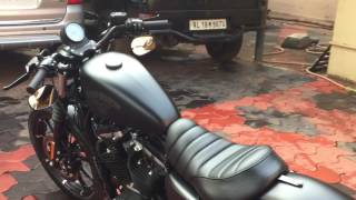 Harley iron 883 stock exhaust sound 2017 [upl. by Beale]