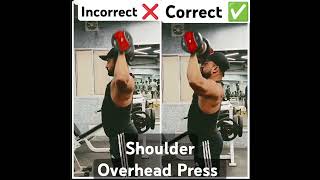 Shoulder Overhead Press Correct form ✅ [upl. by Ardnasal]