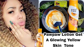 Use paw paw clarifying Lotion this way to get a super yellow skin tone no side effect how to mix [upl. by Funk]