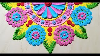 Dusshera Rangoli  રંગોળી  Dasara Rangoli  Dashera Rangoli  Diwali Rangoli  Laxmi Pujan Rangoli [upl. by Noevart678]