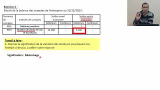 Comptabilité 2 bac Contrôle n°1 Semestre 1 Exercice 2 stocks [upl. by Meriel160]