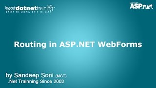 Routing in ASPNET Web Forms [upl. by Lory]