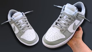 HOW TO LACE NIKE DUNK LOWS LOOSELY BEST WAY [upl. by Nannaihr]