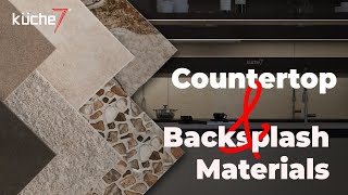 Choosing the Perfect Kitchen Countertop and Backsplash 2023  Dado Material and Colour Options [upl. by Kurt]