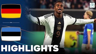 Germany vs Estonia  Highlights  U21 Euro Qualification 17112023 [upl. by Francis]