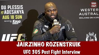 Jairzinho Rozenstruik on INSANE judges score card vs Tai Tuivasa Wants Top 5 next  UFC 305 [upl. by Phipps]