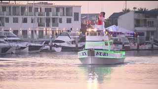 Newport Beach Christmas boat parade [upl. by Anuayek620]