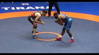 79 kg 14 Final  Mohammad Nokhodi Iran vs Jordan Burroughs United States [upl. by Zurciram]