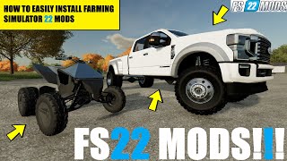 How To Easily Install Mods Into Farming Simulator 22  FS22Mods FarmingSimulator22 [upl. by Haiasi]