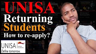 UNISA Returning students  How to reapply at UNISA online  How to apply at UNISA [upl. by Rheba]