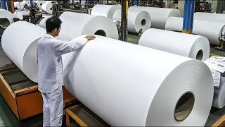 Het proces van massaproductie van papieren handdoeken Een papierfabriek in Korea [upl. by Otreblanauj]