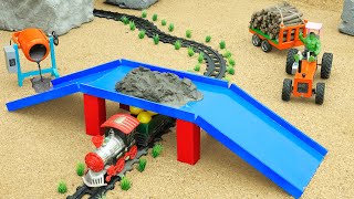 diy tractor making mini concrete bridge for truck safety science project‪MiniCreative1‬  keepvilla [upl. by Korie]