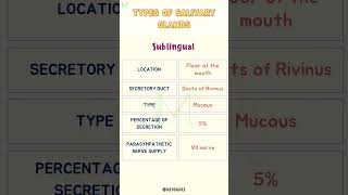 SUBLINGUAL GLAND  Revision  In 1 minute  Medinare [upl. by Irej]