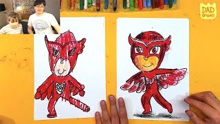 How to draw PJ Masks  Amaya  Owlette [upl. by Ahsinod]