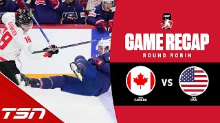 Canada vs USA  2023 World Juniors Highlights [upl. by Kcirdla241]