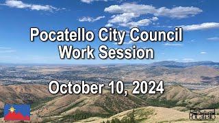 Pocatello City Council Work Session 10 10 24 [upl. by Eineg]