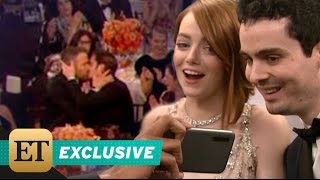 Ryan Reynolds and Andrew Garfields Hilarious Golden Globes Kiss Emma Stone Reacts [upl. by Eleinad845]