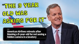 American Airlines BLAMES 9 Year Old Girl Over Secret Cameras [upl. by Otokam]