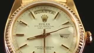 Rolex Rose Gold Automatic Day Date Ref 1803 manufactured in 1968  Watch Shop [upl. by Isoais]