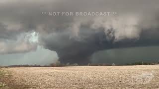 03312023 Ollie IA  Strong wedge tornado tracks across eastern Iowa during tornado outbreak [upl. by Scrivenor]