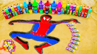 How to make Rainbow Spiderman with Orbeez Big Fanta Monster CocaCola vs Mentos amp Popular Sodas [upl. by Aunson772]