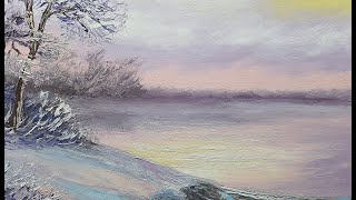 Fabulous Winter Evening Painting by Andrei Bagno [upl. by Ateiluj984]