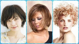 Top 🔆 20 kurzhaarfrisuren bei rundem gesicht herbst 2018 [upl. by Nikolos]