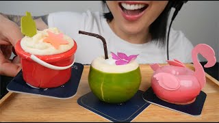 Ooh LA LA MOUSSE CAKE ASMR EATING SOUNDS LIGHT WHISPERS  SASASMR [upl. by Nevlin]