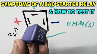 SYMPTOMS OF A BAD STARTER RELAY amp HOW TO TEST IT [upl. by Chuck]