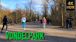 4K HDR Vondelpark Amsterdam’s Largest and Most Famous Park 🇳🇱 January 2024 [upl. by Ahsata]