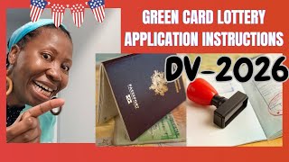 DV2026 VISA Lottery How to Apply for Your Green Card usvisaapplication [upl. by Nais281]