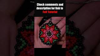 Huichol Beaded Pendant  Tutorial seedbeadspendant diy [upl. by Levana]