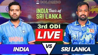 IND vs SL Live Match Today  India vs Sri Lanka 3rd ODI Live Commentary  IND vs SL Live ODI Match [upl. by Dasha285]