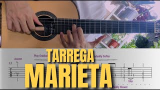 Tárrega  Marieta Mazurka  Tab [upl. by Fellner]