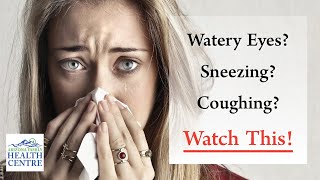 Watery Eyes Sneezing Coughing Itchy Throat Allergy SymptomsWatch this [upl. by Karisa]