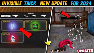 INVISIBLE TRICK IN FREE FIRE NEW UPDATE OB42  FREE FIRE INVISIBLE BUG [upl. by Iht964]