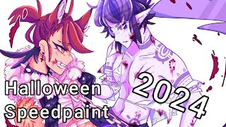 Halloween OC speedpaint [upl. by Wolliw]