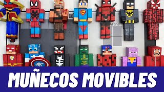 Como hacer tu propia figura skin de Minecraft movible de papel  Manualidades con Papel [upl. by Ahsakat]