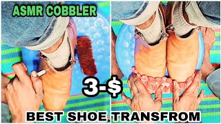 Asmr Cobbler 100 Shoe Transform By Cobbler Ashok Good Asmr Brush Sound Ready to Sleep 💤 😴 [upl. by Atikaj226]