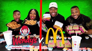 200 Chicken Nugget Team Challenge Wendys v McDonalds [upl. by Anne-Corinne]