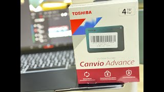 TOSHIBA Canvio Advance Portable Storage 4TB Unboxing [upl. by Noedig986]